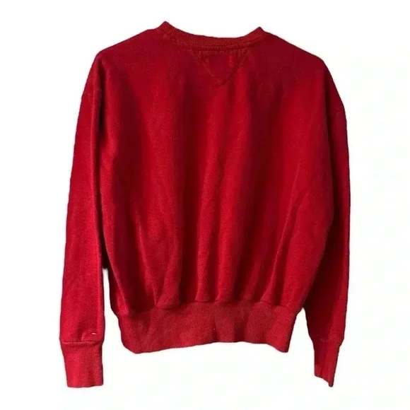 Tommy Jeans Red Sweatshirt Vintage Y2K 90’s Women’s XXSP - Picture 2 of 3